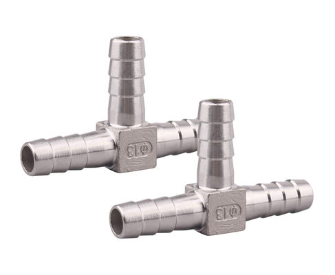 Mujer manguera de acero inoxidable Barb 3 Way Tee forma T con púas 1/2 pulgada Union Home Brew Fitting