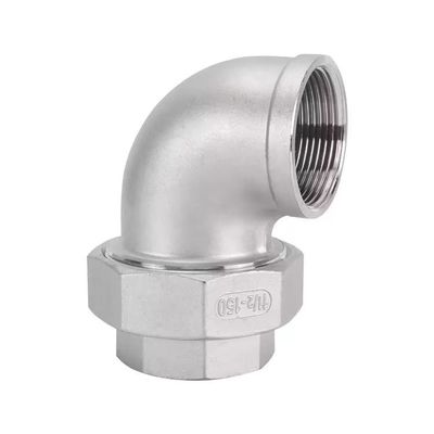 RTS Union de gas de acero inoxidable Filamento femenino 90 grados Codo para accesorios de tubería FF