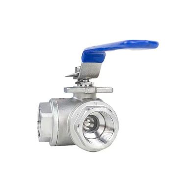 Código de cabeza cilíndrica WZ SS201 304 316 válvula de 3 vías con extremo roscado NPT BSP BSPT plata