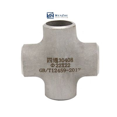 Acero inoxidable SCH40S tubo de soldadura trasero con conector transversal de 4 vías de 1&quot;-4&quot; DN25-DN100
