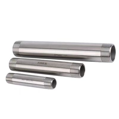 DN6*50-300 mm de acero inoxidable 201 304 roscado con pezón de cañón largo para accesorios de tuberías BSP
