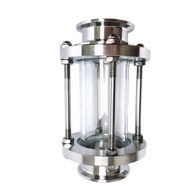 Acero inoxidable de grado alimentario 304 316L Sanitario Tri Clamp Visión de vidrio tubo de ajuste vidrio de visión tubular