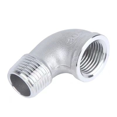 Acero inoxidable 301/304/316 90 grados Calle Codo 1/2 "NPT Mujer x 1/2" NPT Hombre