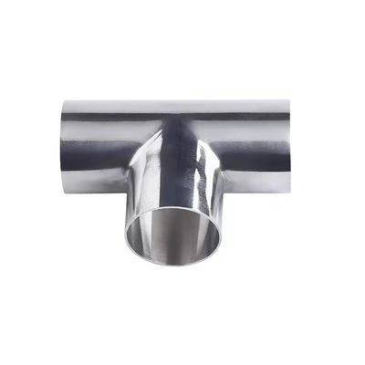 SS304 CF8 acero inoxidable soldado para el pulido de tuberías sanitarias de ajuste de 3 vías