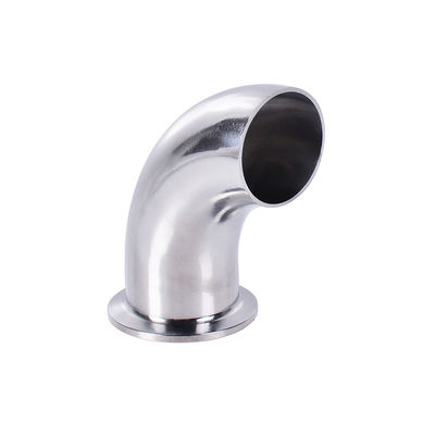 Acero inoxidable 304 316L Tri-clampada única Instalación rápida 90 grados Codo de ajuste de tubería
