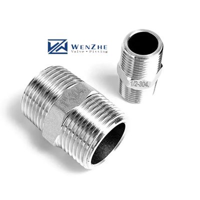 1/4' -4.0' de acero inoxidable 201 304 316 Hielo hexadecimal corto pezón para plomería hidráulica Bsp Npt