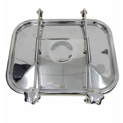 Calidad alimentaria SS304/316L Sanitaria cubierta circular de vía elíptica de acero inoxidable para procesamiento de bebidas