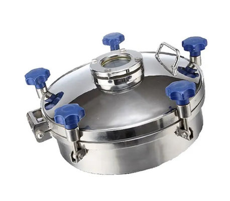 Calidad alimentaria SS304/316L Sanitaria cubierta circular de vía elíptica de acero inoxidable para procesamiento de bebidas