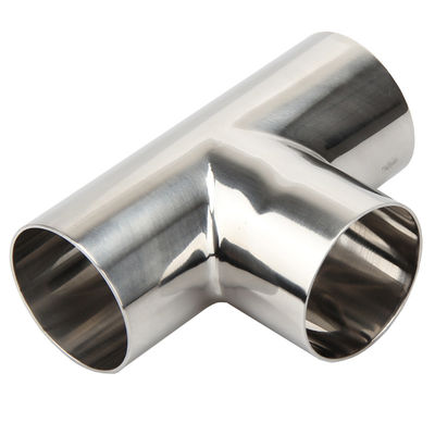 Acero inoxidable 304/316L Superficie de pulido Saldado sanitario Tee igual para la industria cervecera