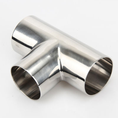 Acero inoxidable 304/316L Superficie de pulido Saldado sanitario Tee igual para la industria cervecera