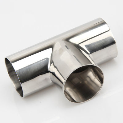 Acero inoxidable 304/316L Superficie de pulido Saldado sanitario Tee igual para la industria cervecera