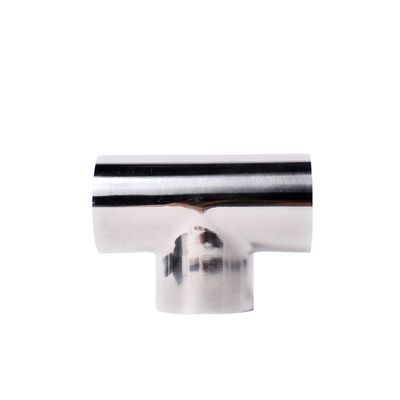 Acero inoxidable 304/316L Superficie de pulido Saldado sanitario Tee igual para la industria cervecera