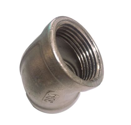 Apoyo OEM personalizado para el acero inoxidable 201 304 de 45 grados de codo de ajuste de tubería femenina