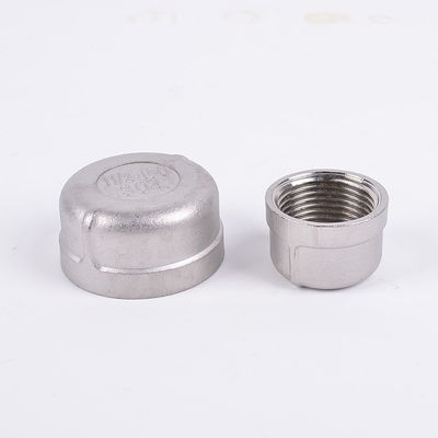 Acero inoxidable de fundición 201 304 persianas de plomería con rosca de tubo redondo Caps de ajuste de tubería de ajuste de cúpula extremo para la tapa masculina