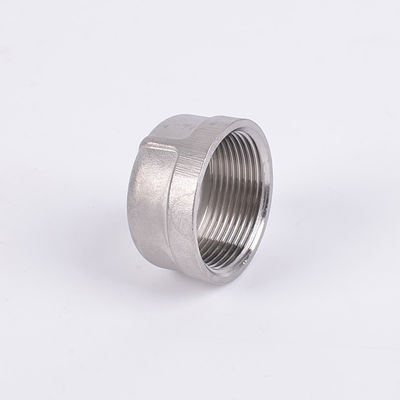 Acero inoxidable de fundición 201 304 persianas de plomería con rosca de tubo redondo Caps de ajuste de tubería de ajuste de cúpula extremo para la tapa masculina