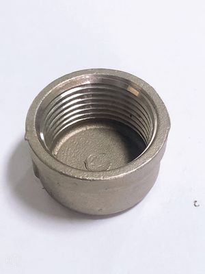 Acero inoxidable de fundición 201 304 persianas de plomería con rosca de tubo redondo Caps de ajuste de tubería de ajuste de cúpula extremo para la tapa masculina