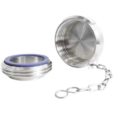 WZ SMS sanitario Union Blind Nut con cadena DIN 3A SMS Código general de cabeza cilíndrica