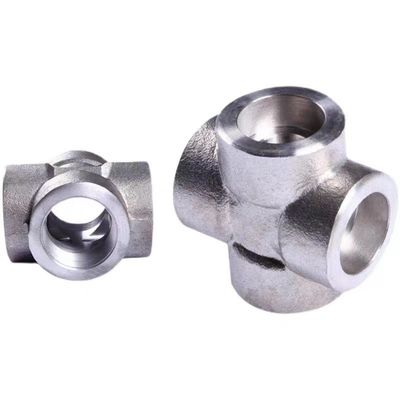 Acero inoxidable forjado 304 Conector de conexión de tubería transversal de 4 vías WZ 3/8" BSP hilo femenino