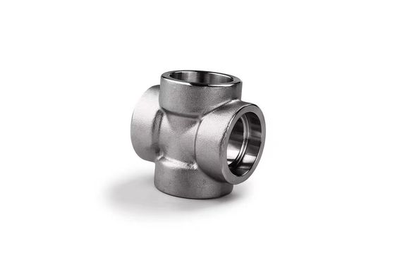 Acero inoxidable forjado 304 Conector de conexión de tubería transversal de 4 vías WZ 3/8" BSP hilo femenino