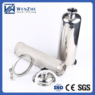 1.5 pulgadas de filtro tri-clamp SS304 Accesorios sanitarios con filtro recto en línea igual