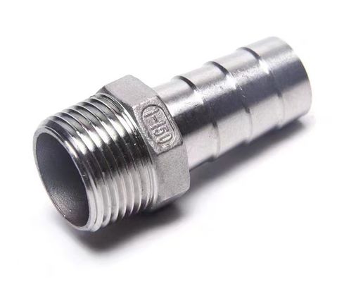 SS316 SS304 Conector de ajuste de tubería de acero inoxidable fundición NPT BSPT manguera hexagonal pezón