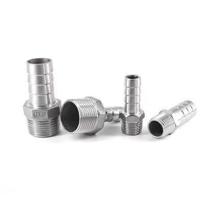 SS316 SS304 Conector de ajuste de tubería de acero inoxidable fundición NPT BSPT manguera hexagonal pezón