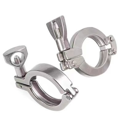 WZ Sanitario Tri Clamp Acero inoxidable 304 316 de fundición Flanca de la fibra de acero tubo de doble pin Clamp 1/8"-4