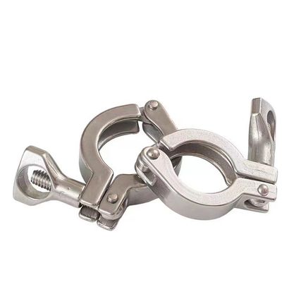 WZ Sanitario Tri Clamp Acero inoxidable 304 316 de fundición Flanca de la fibra de acero tubo de doble pin Clamp 1/8"-4