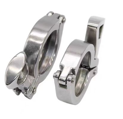 WZ Sanitario Tri Clamp Acero inoxidable 304 316 de fundición Flanca de la fibra de acero tubo de doble pin Clamp 1/8"-4