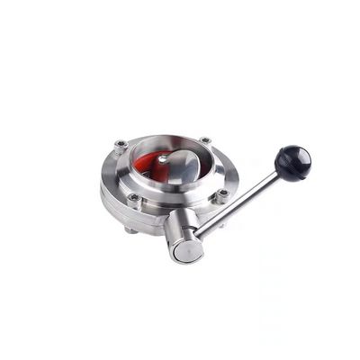 304 316 Válvula de mariposa de acero inoxidable con tecnología y diseño de fundición de plata
