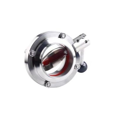 304 316 Válvula de mariposa de acero inoxidable con tecnología y diseño de fundición de plata