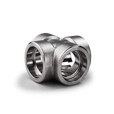 Acero inoxidable de plata 304 316 316L 2000lb 3000lb 6000lb B16.11 Cruz de soldadura con enchufe