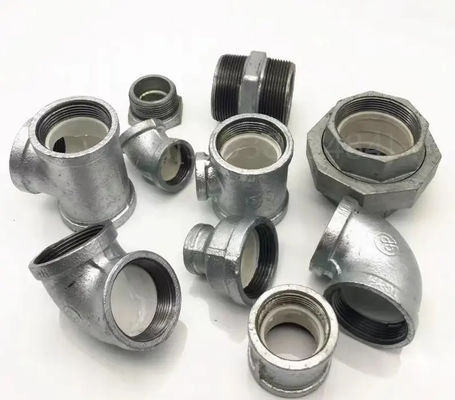 Accesorios para tubos de hierro galvanizado de rosca maleable para tamaños iguales de 1 a 8' a precios competitivos
