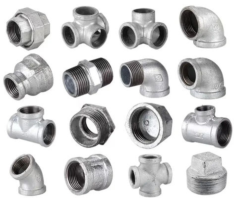 Accesorios para tubos de hierro galvanizado de rosca maleable para tamaños iguales de 1 a 8' a precios competitivos