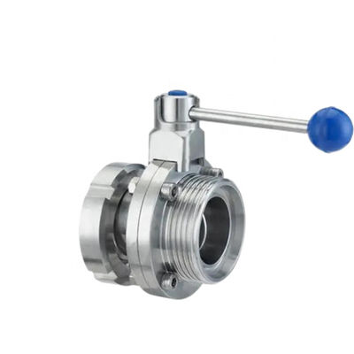 1/8"--4" WZ Acero inoxidable de calidad alimentaria 304 316L Sanitario Tres PCS Manual Válvula de mariposa igual
