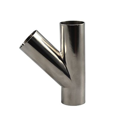 Fusión RTS de acero inoxidable 304 316 Sanitario lateral tubo de tee ajuste 45 grados rama Y