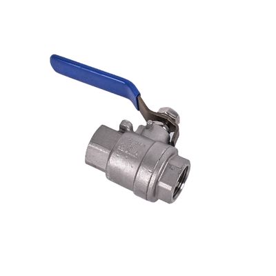 Válvula de bola de rosca femenina de acero inoxidable 304 de carga media 2PC para la industria general