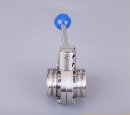304 316L válvula de mariposa de acero inoxidable con rosca para soporte personalizado OEM
