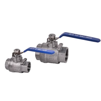 Válvula de bola de acero inoxidable de 2PC personalizable para diferentes aplicaciones industriales