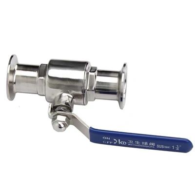 Valva de bola recta de 2 vías DIN SMS WZ Sanitaria de acero inoxidable 304 316 316L Tri Clamp
