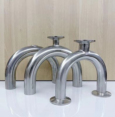 RTS Sanitario 304 316L Acero inoxidable U-tipo Tee para el grado higiénico de plata 1/2 '-12.0