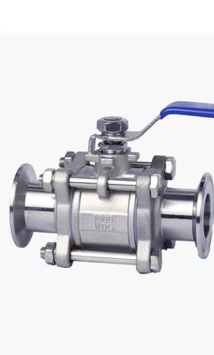 WZ de acero inoxidable de grado alimenticio 304 316 316L válvula de bolas sanitario de vacío 3pc válvulas de bolas DIN SMS 3A