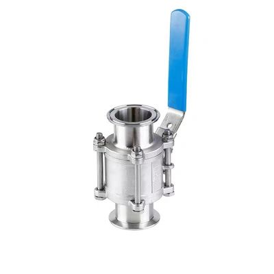 WZ de acero inoxidable de grado alimenticio 304 316 316L válvula de bolas sanitario de vacío 3pc válvulas de bolas DIN SMS 3A