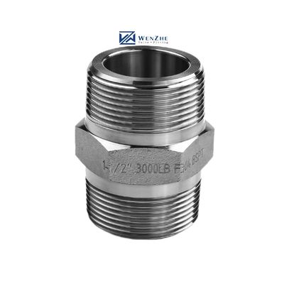 SS304 316 316L de alta presión forjado Hex pezón 300 bar hilo masculino igual/reducción pezón