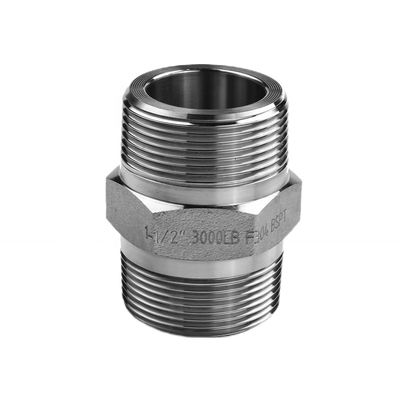 SS304 316 316L de alta presión forjado Hex pezón 300 bar hilo masculino igual/reducción pezón