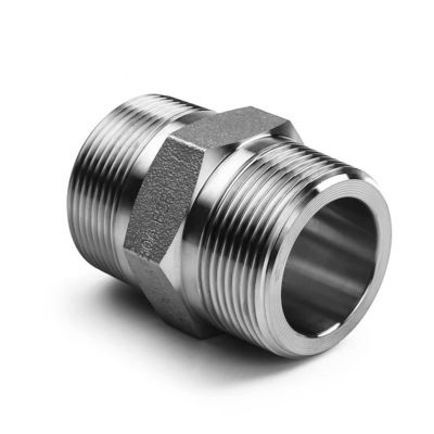 SS304 316 316L de alta presión forjado Hex pezón 300 bar hilo masculino igual/reducción pezón