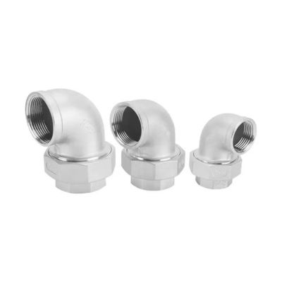 RTS Union de gas de acero inoxidable Filamento femenino 90 grados Codo para accesorios de tubería FF