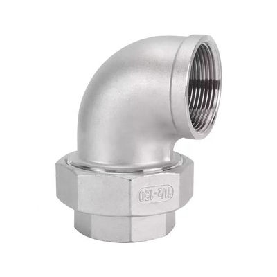 RTS Union de gas de acero inoxidable Filamento femenino 90 grados Codo para accesorios de tubería FF