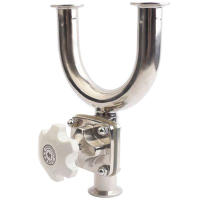 Válvula de diafragma de tipo U de acero inoxidable sanitario con material de cuerpo SS304/SS316L