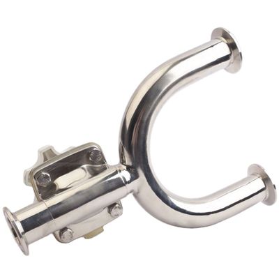 Válvula de diafragma de tipo U de acero inoxidable sanitario con material de cuerpo SS304/SS316L